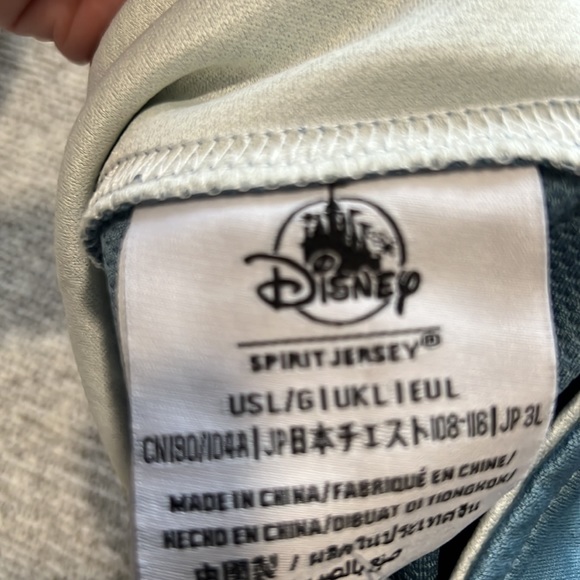 New Mickey Spirit Jersey Track Jacket Blue White Walt Disney World Zip Up Top - Picture 12 of 15